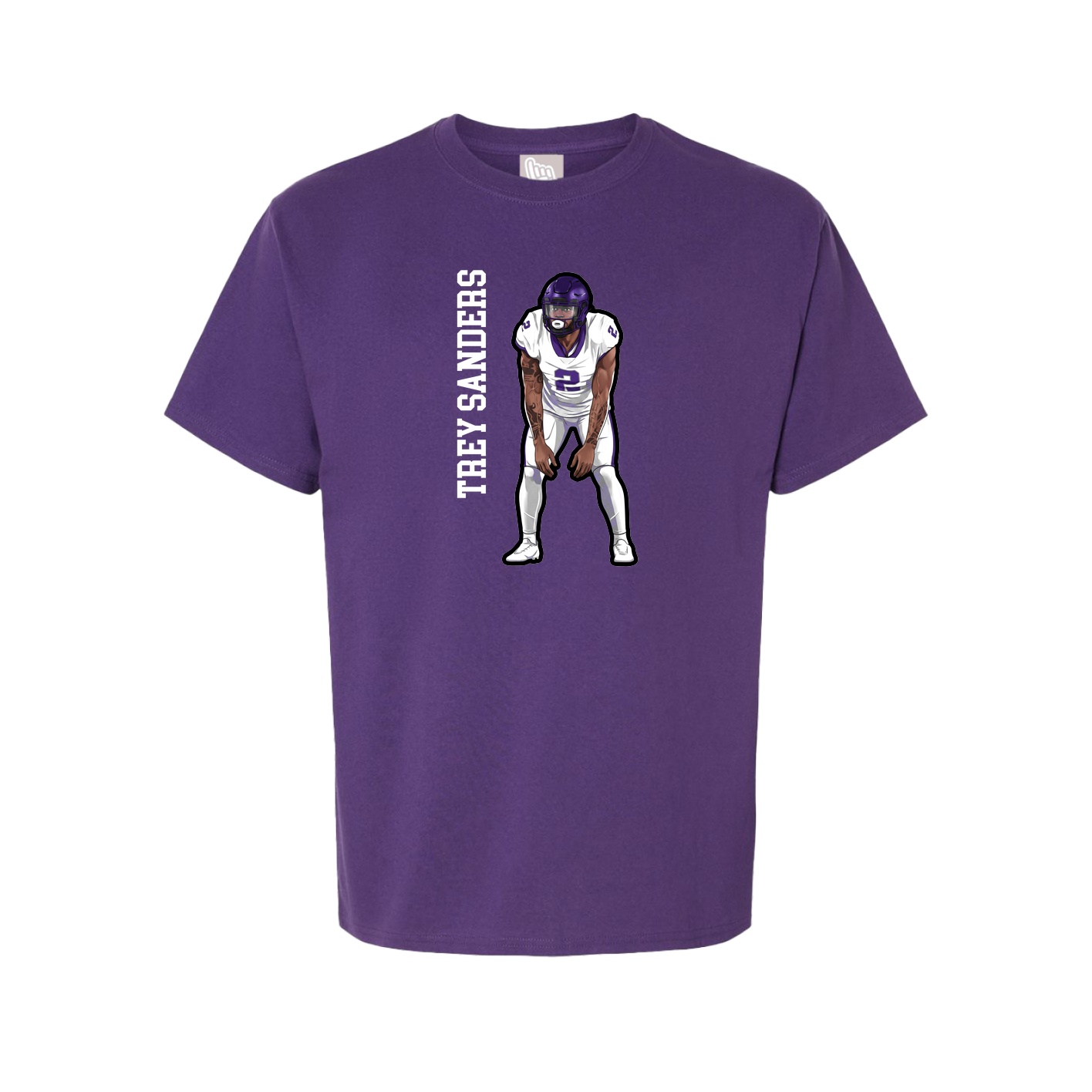 Youth Tee — Name Vertical in Purple