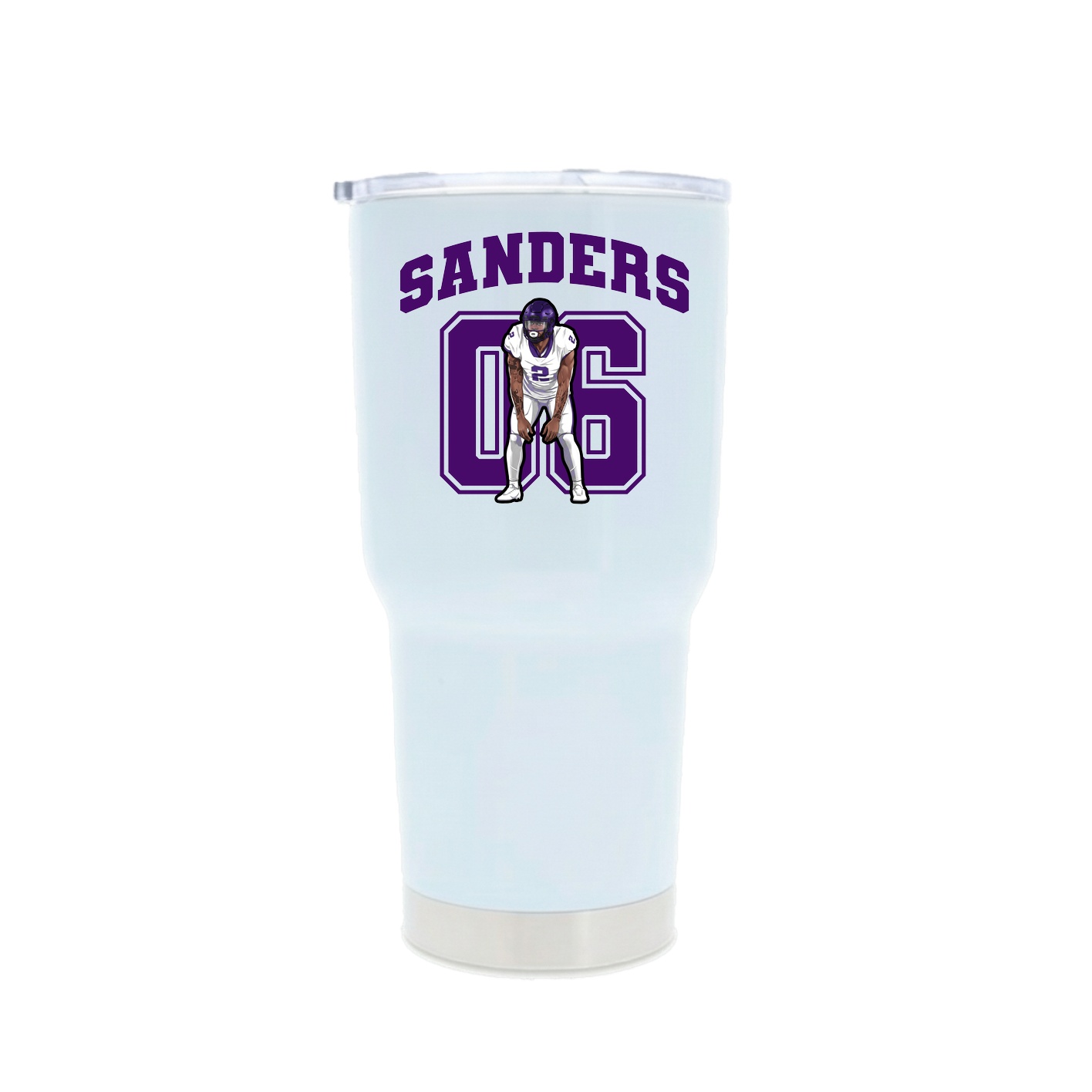 30oz Stainless Steel Tumbler — Number in White