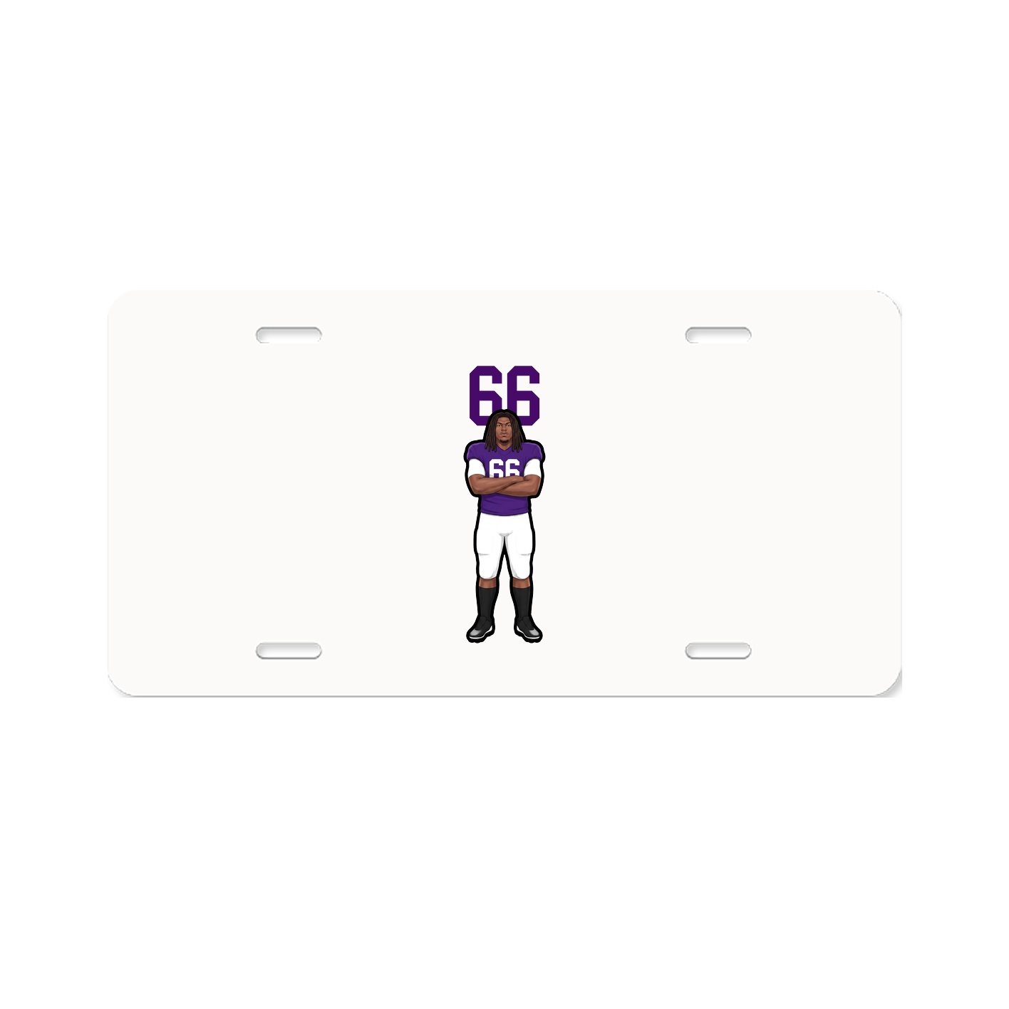 License Plate — Number Top in Classic