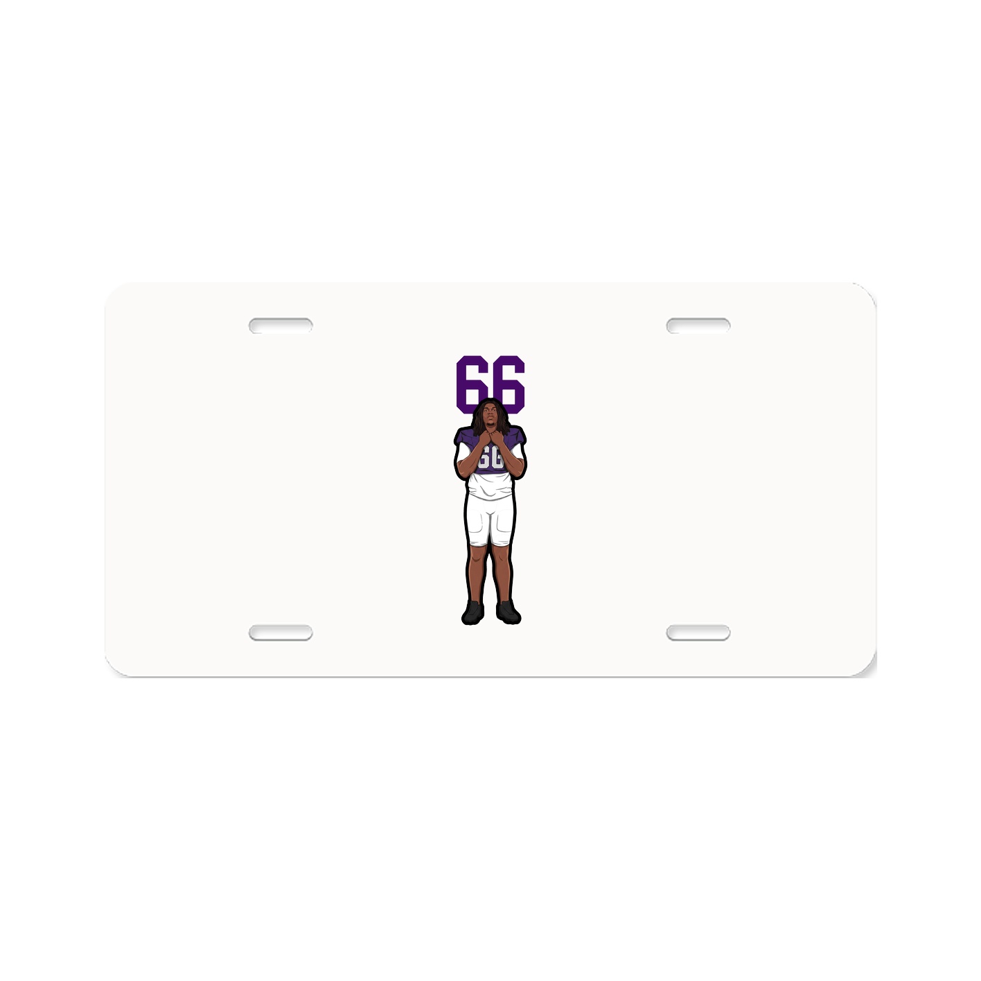 License Plate — Number Top in Classic