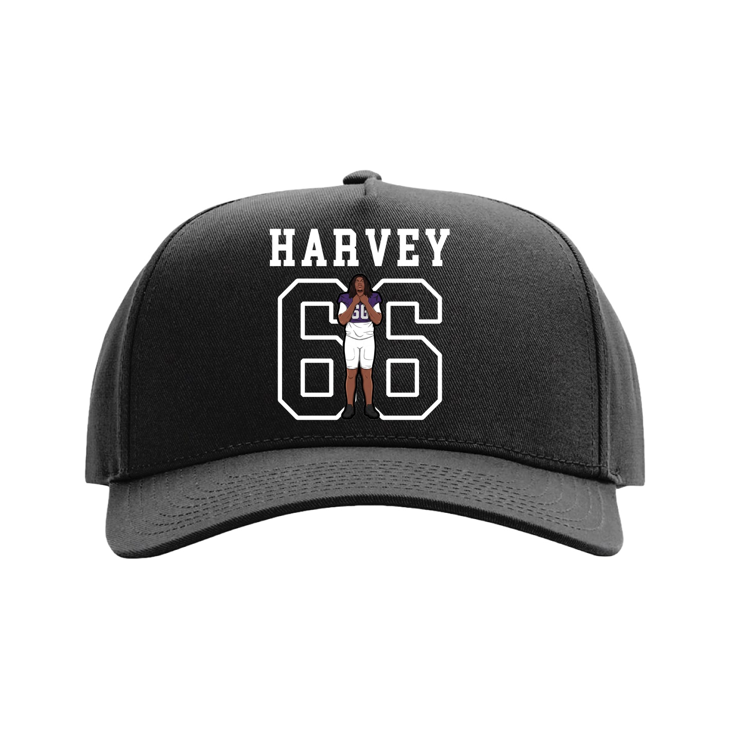 Full Fabric Five-Panel Champ Cap — Shirsey in Black
