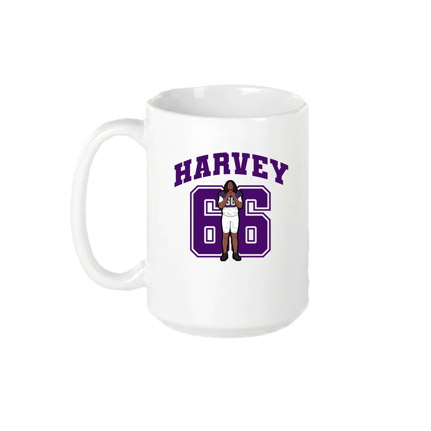 15oz Coffee Mug — Number in White