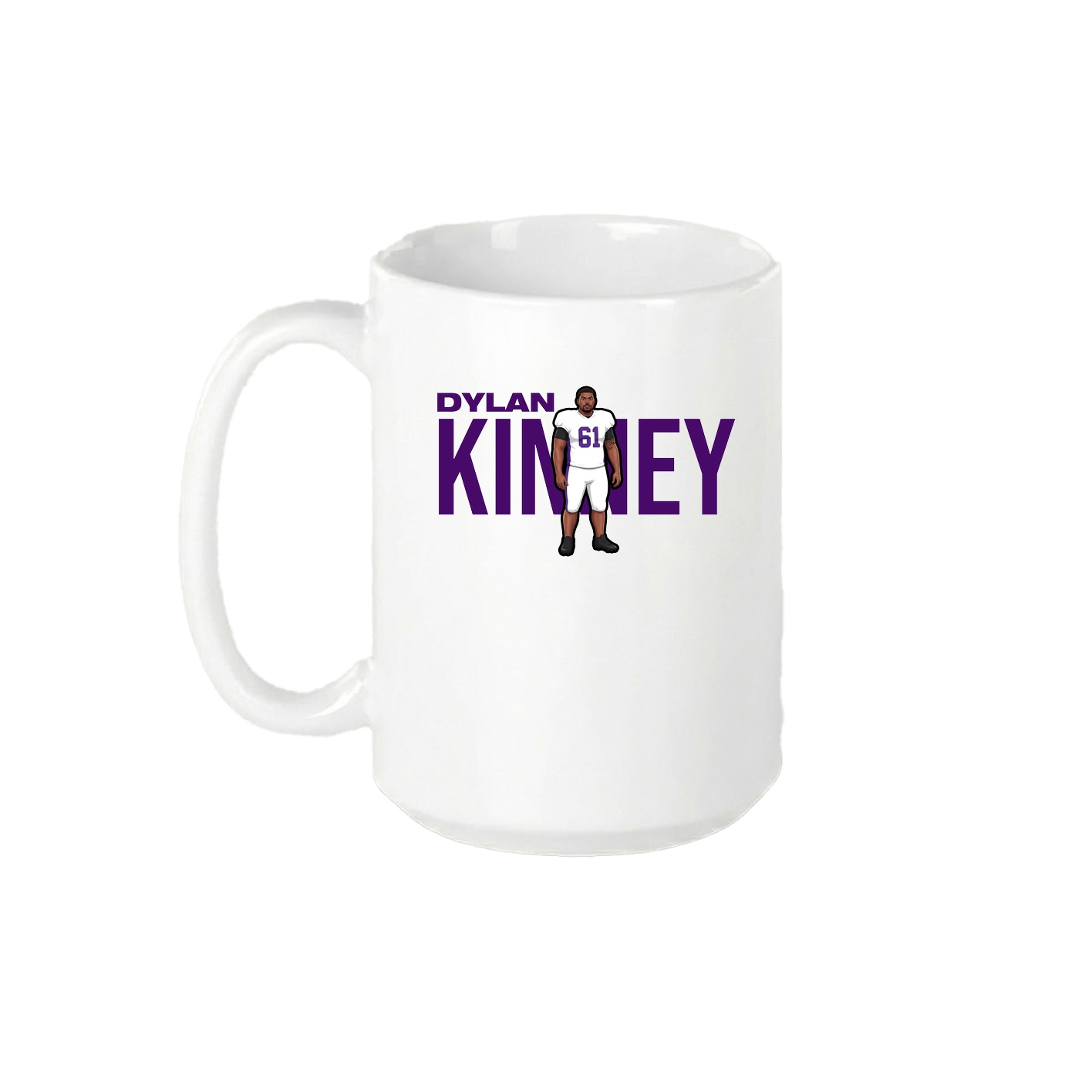 15oz Coffee Mug — Player Name in White