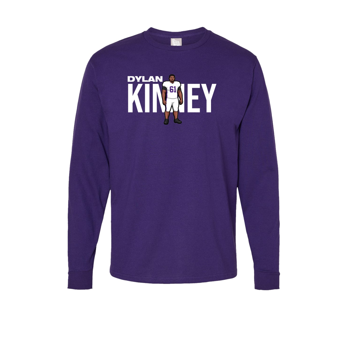 Long Sleeve Tee — Player Name in Purple