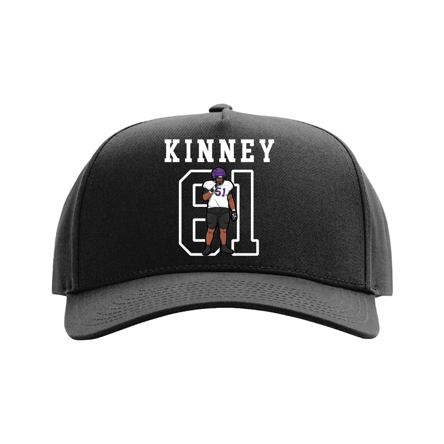 Full Fabric Five-Panel Champ Cap — Shirsey in Black