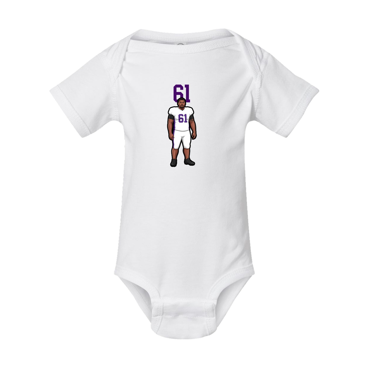 Baby Onesie — Number Top in White