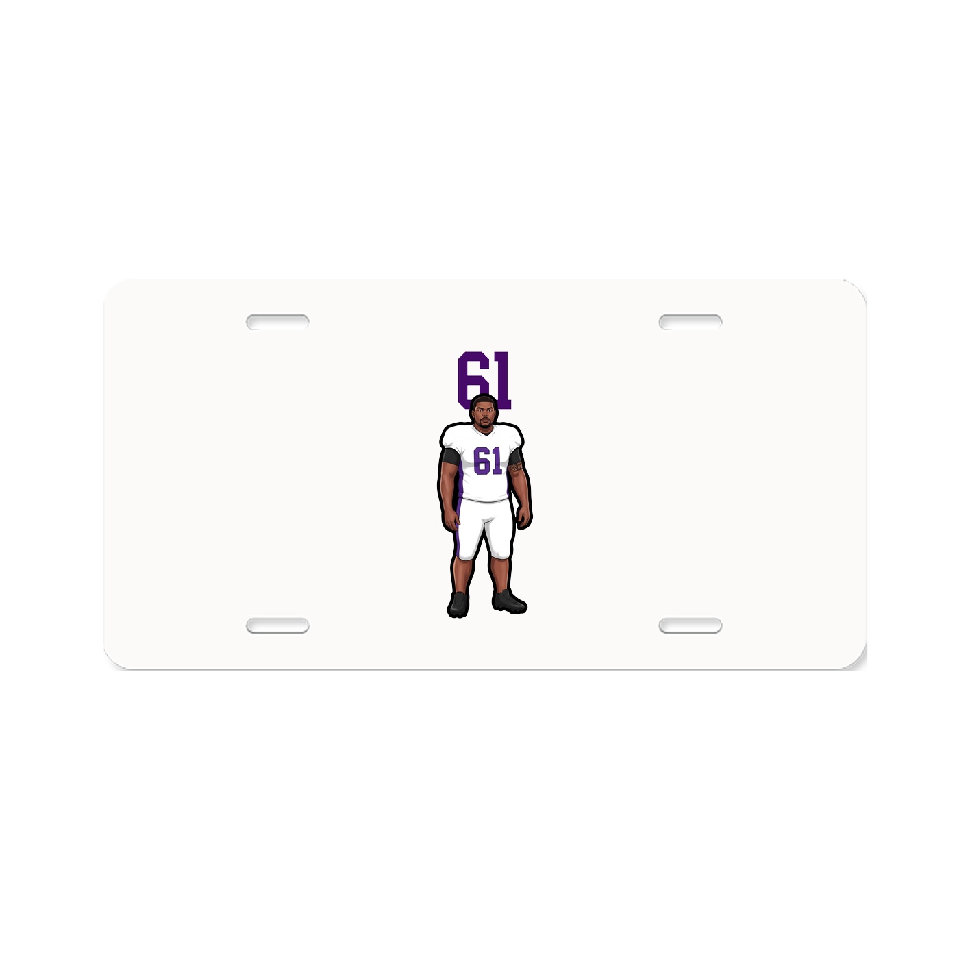License Plate — Number Top in Classic