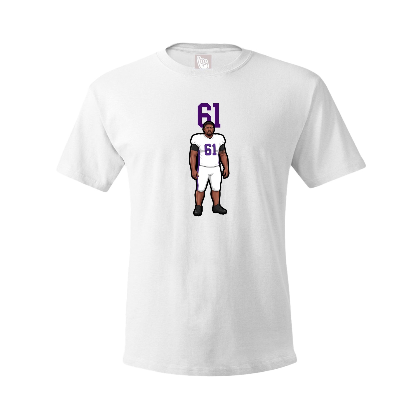 Youth Tee — Number Top in White