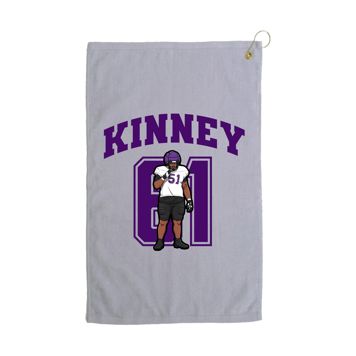Golf Towel — Number in Grey