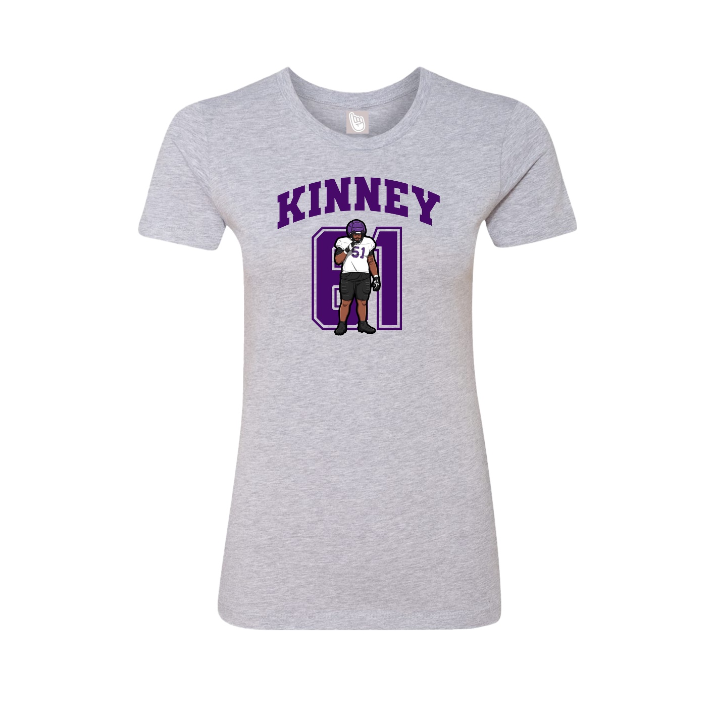 Fitted Women's Tee — Number in Grey