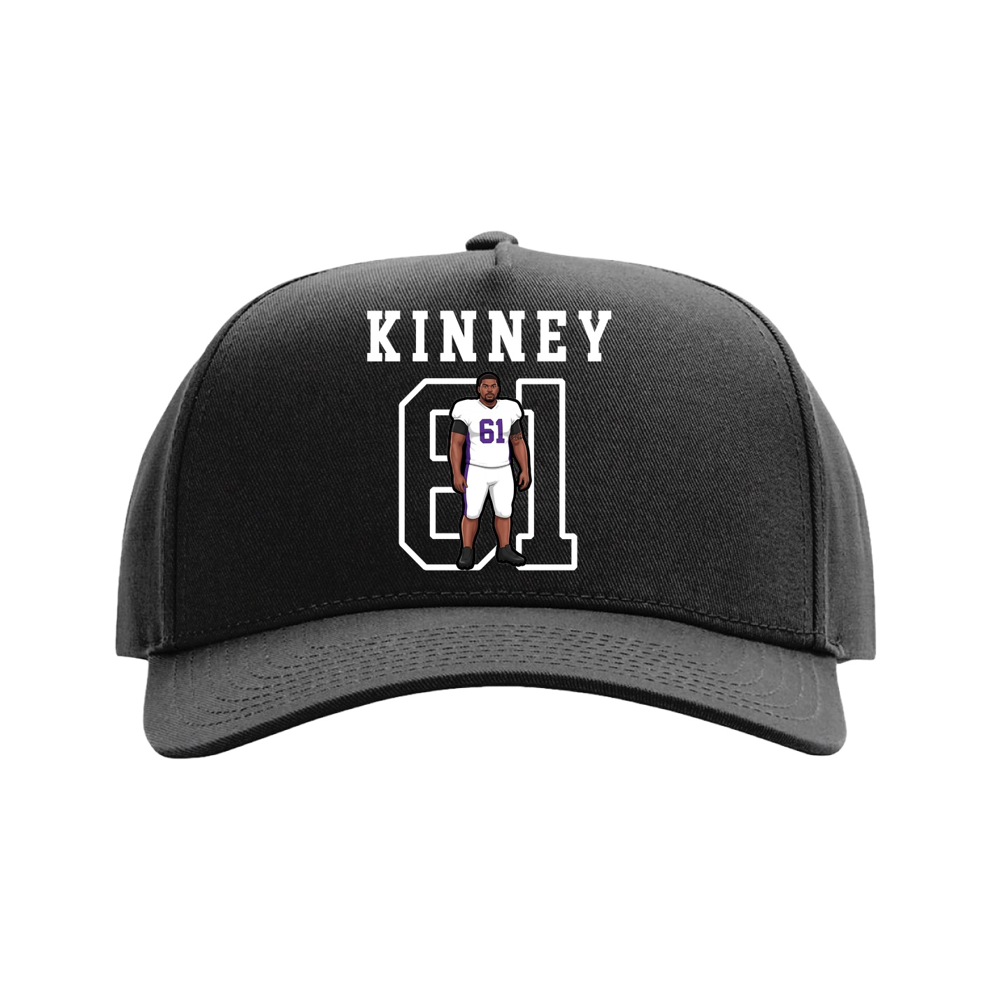 Full Fabric Five-Panel Champ Cap — Shirsey in Black