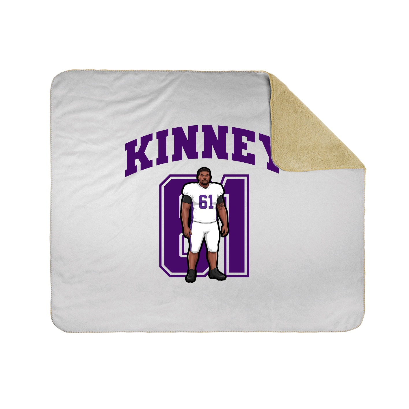 Throw Blanket — Number in White