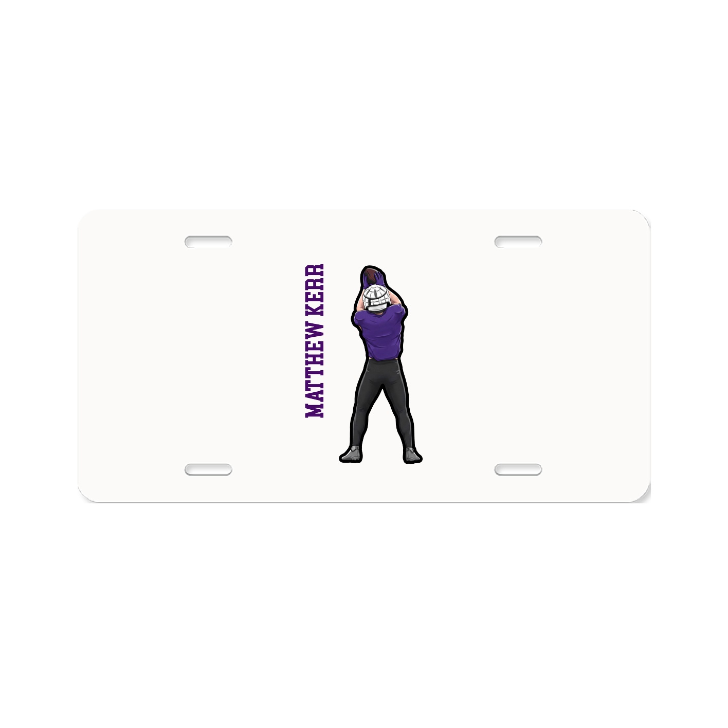 License Plate — Name Vertical in Classic