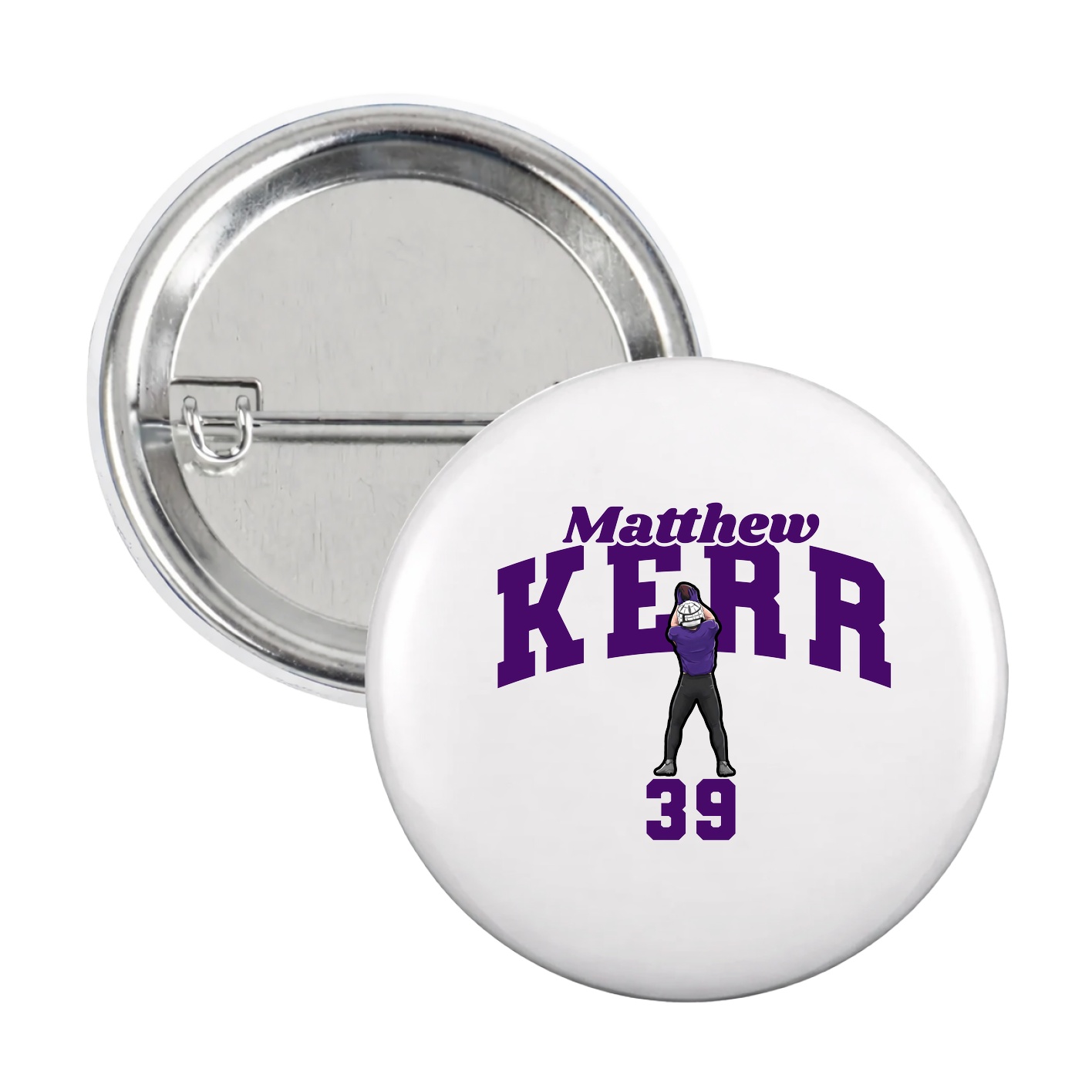 Game Day Button — Signature Arch in White