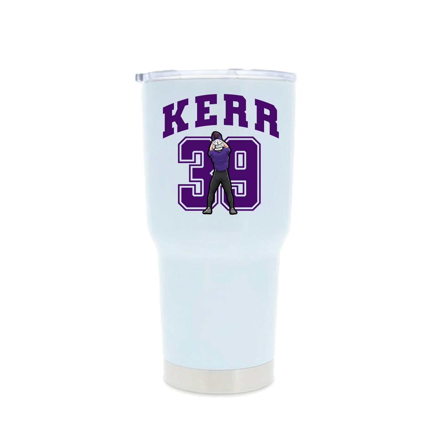30oz Stainless Steel Tumbler — Number in White