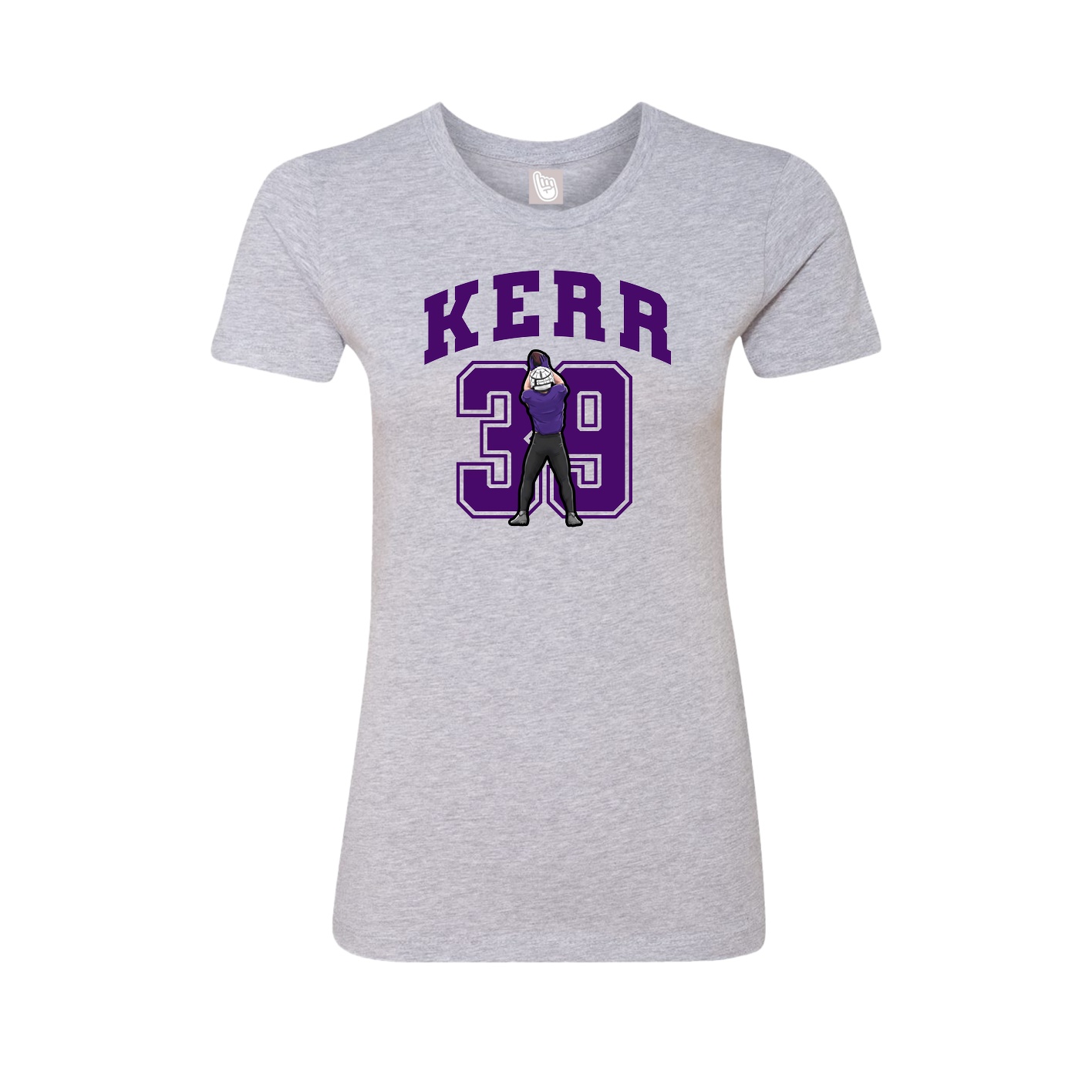Fitted Women's Tee — Number in Grey