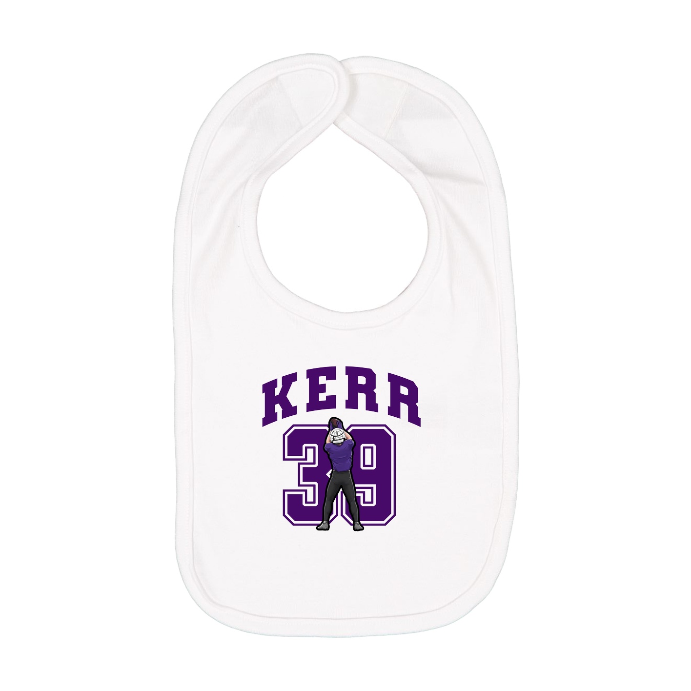 Infant Bib — Number in White