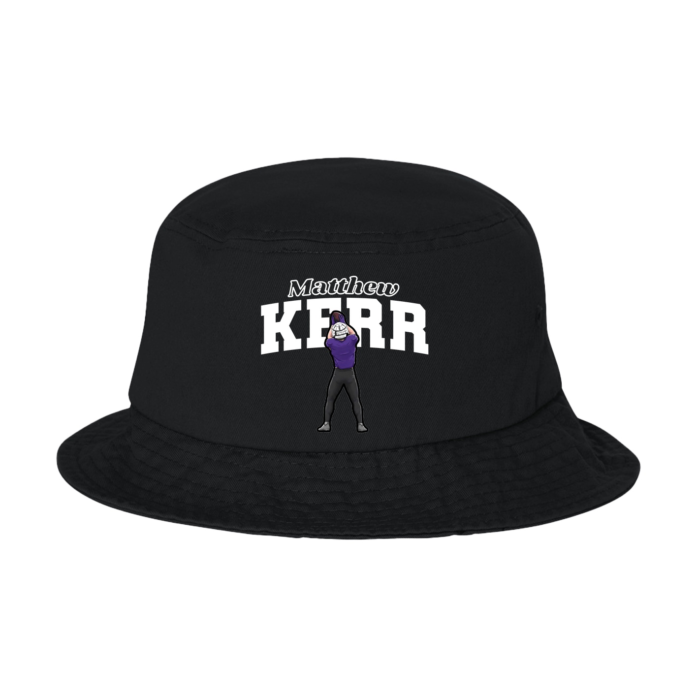 Bucket Cap — Name Arch in Black