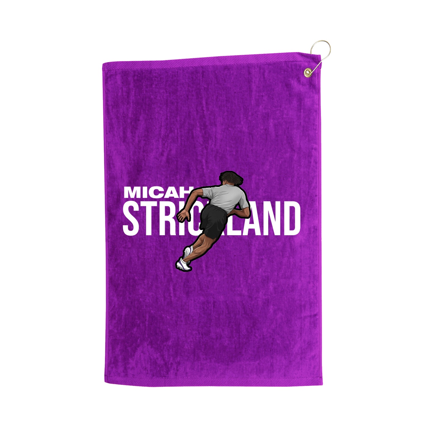 Golf Towel — Player Name in Purple