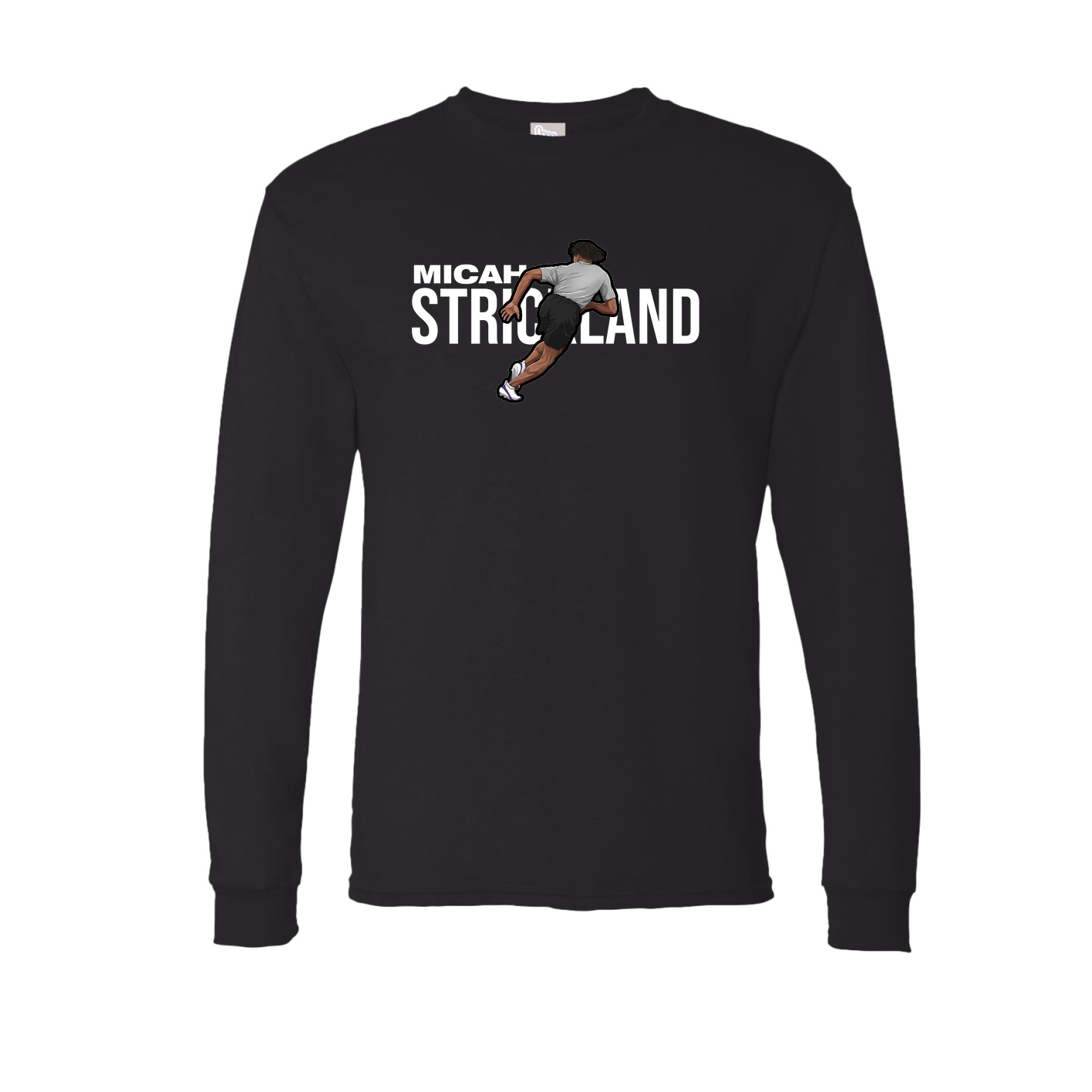 Long Sleeve Tee — Player Name in Black