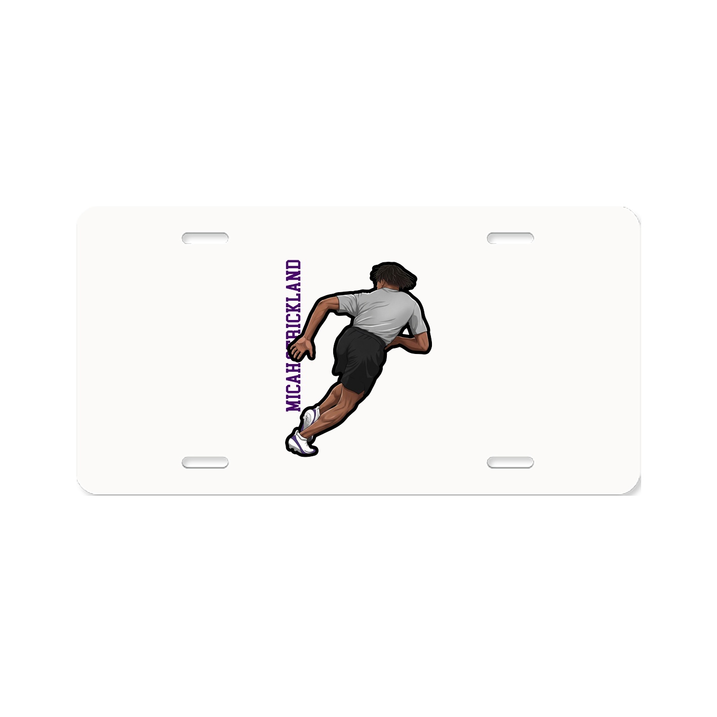 License Plate — Name Vertical in Classic