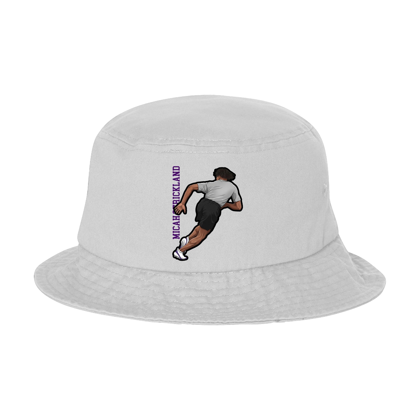 Bucket Cap — Name Vertical in White