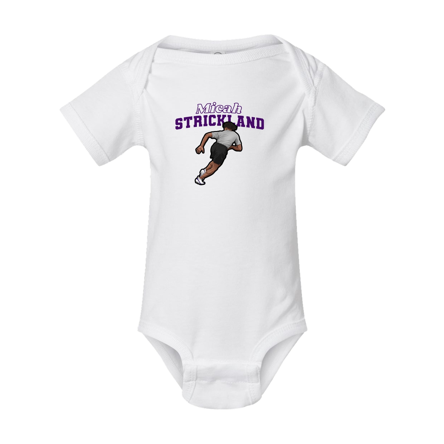 Baby Onesie — Name Arch in White