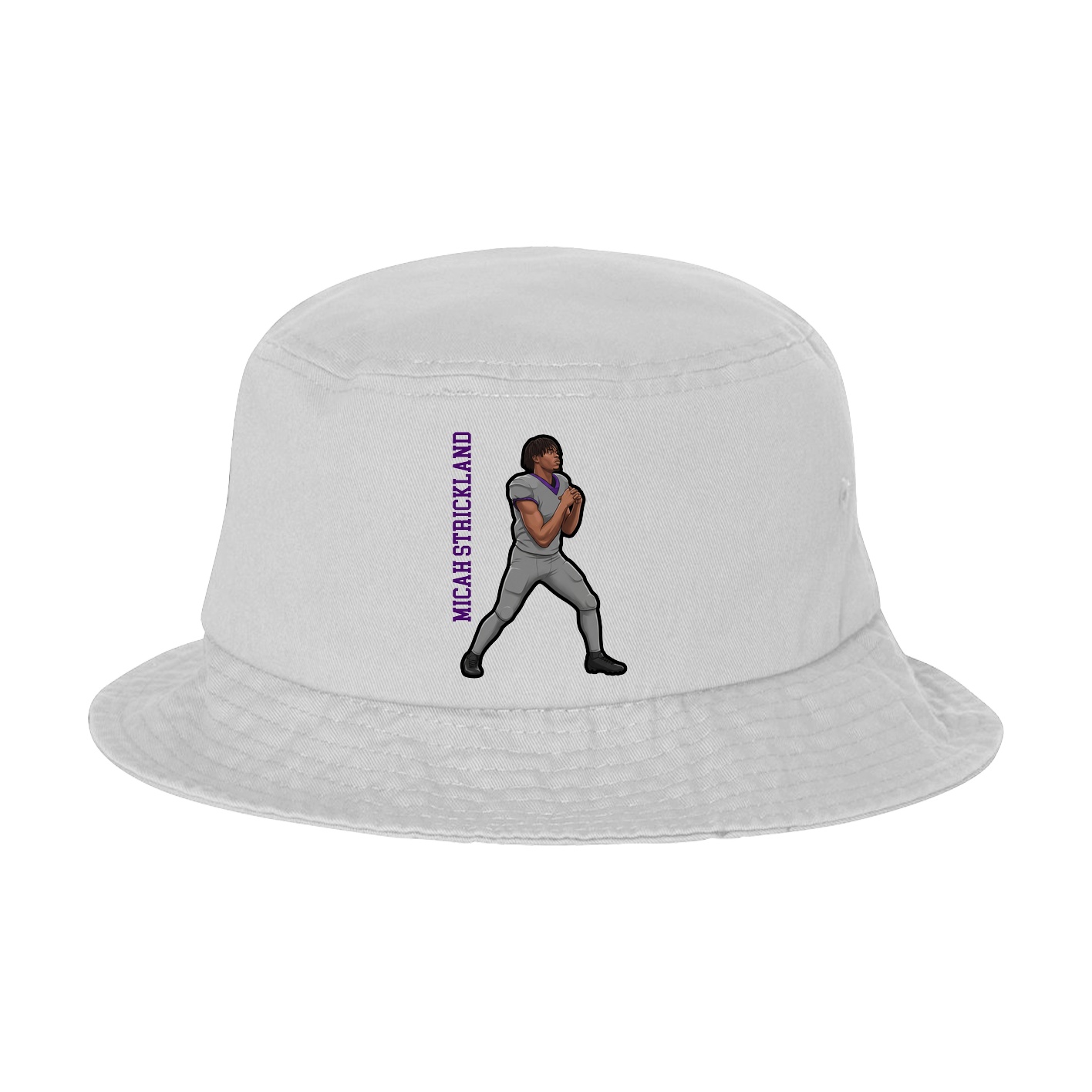 Bucket Cap — Name Vertical in White