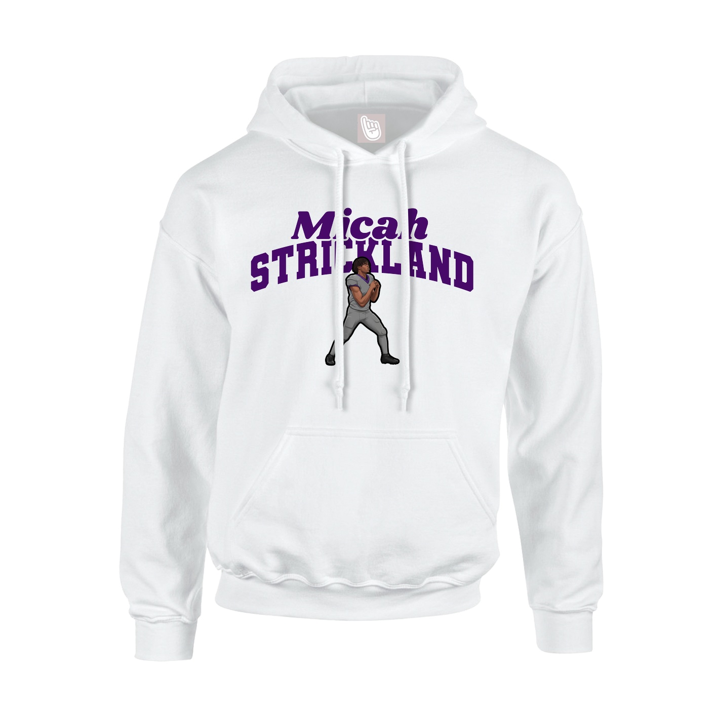 Youth Hoodie — Signature Arch in White