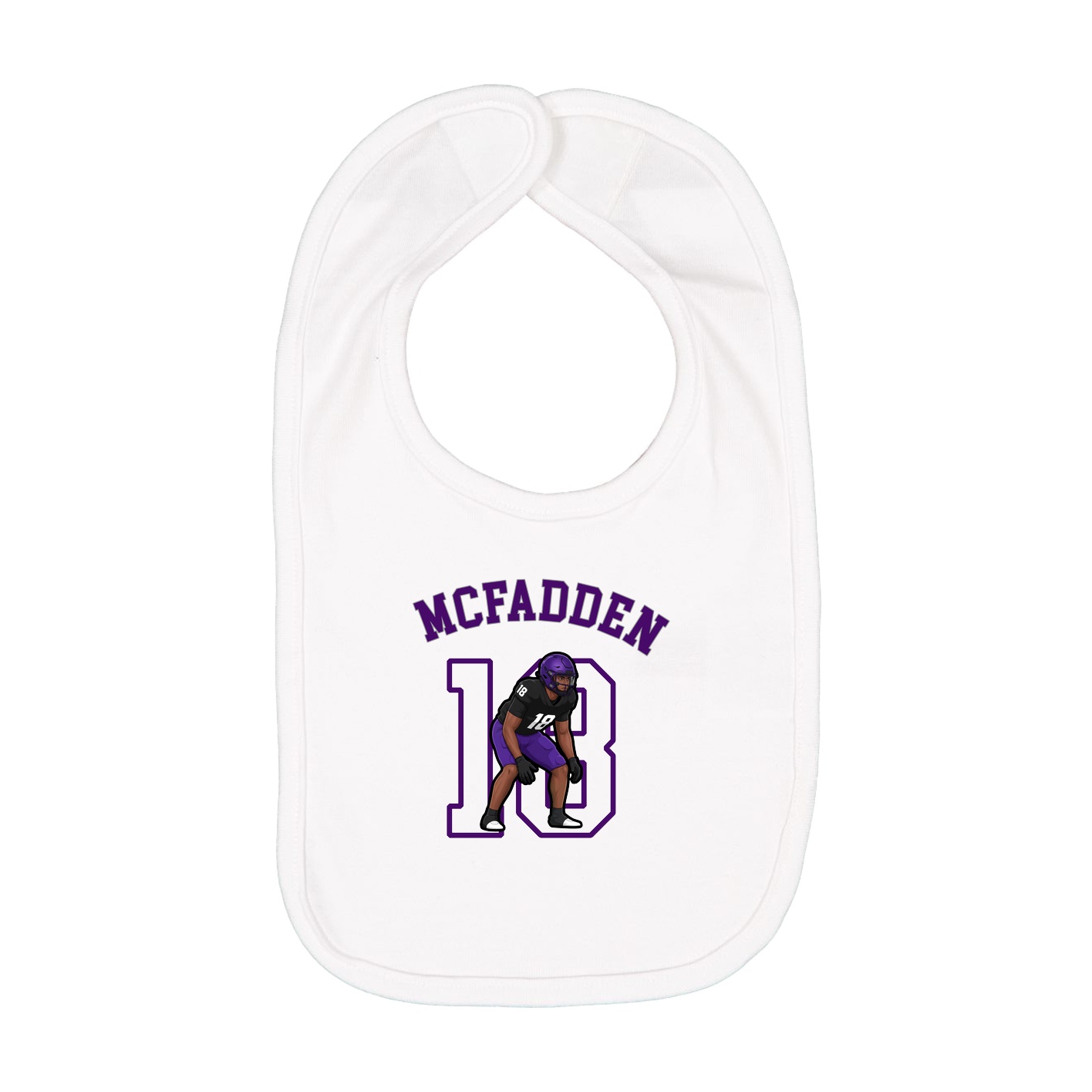 Infant Bib — Shirsey Arch in White