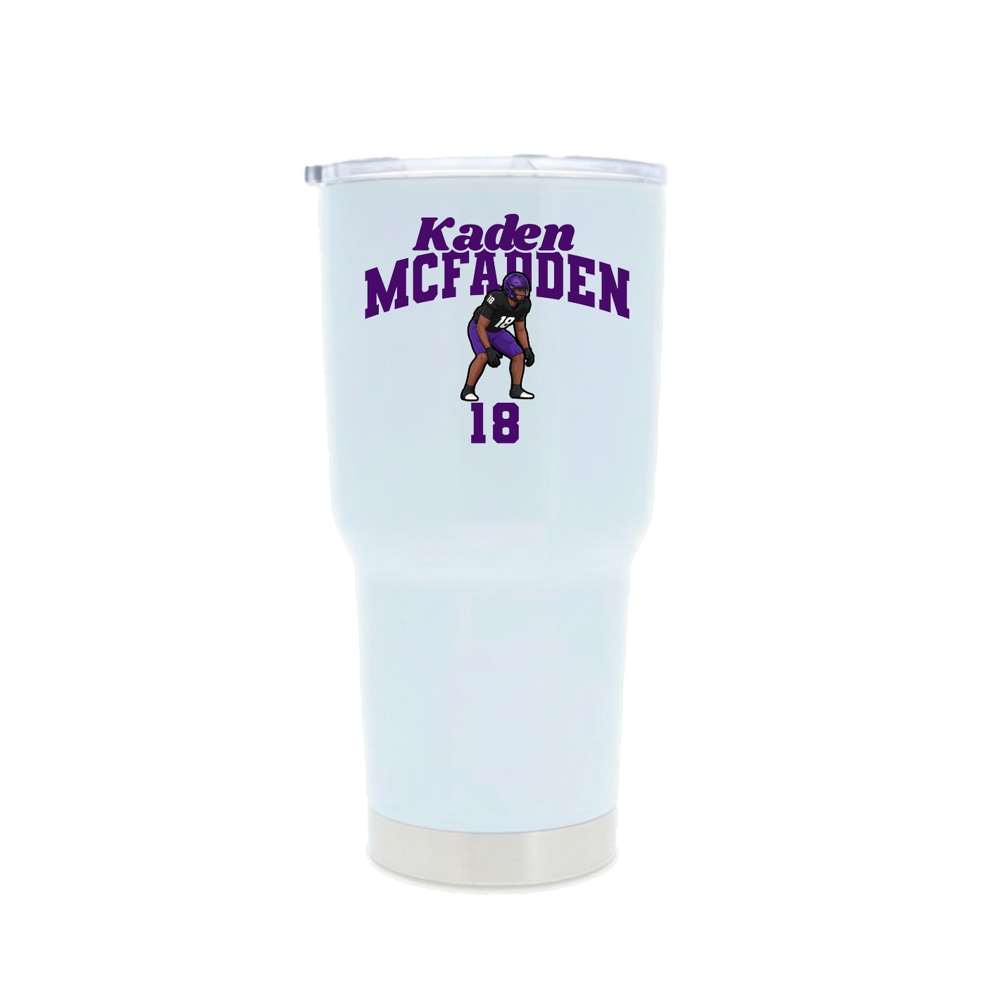 30oz Stainless Steel Tumbler — Signature Arch in White