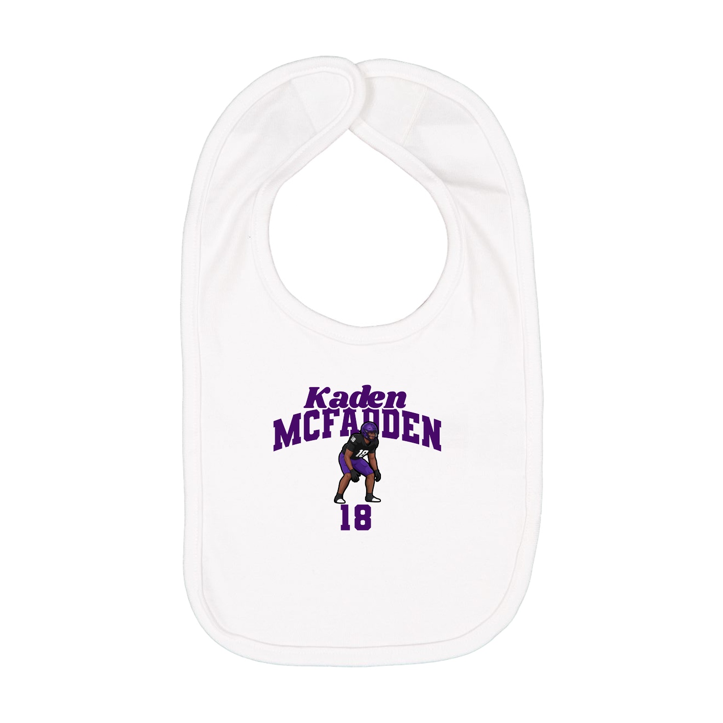 Infant Bib — Signature Arch in White