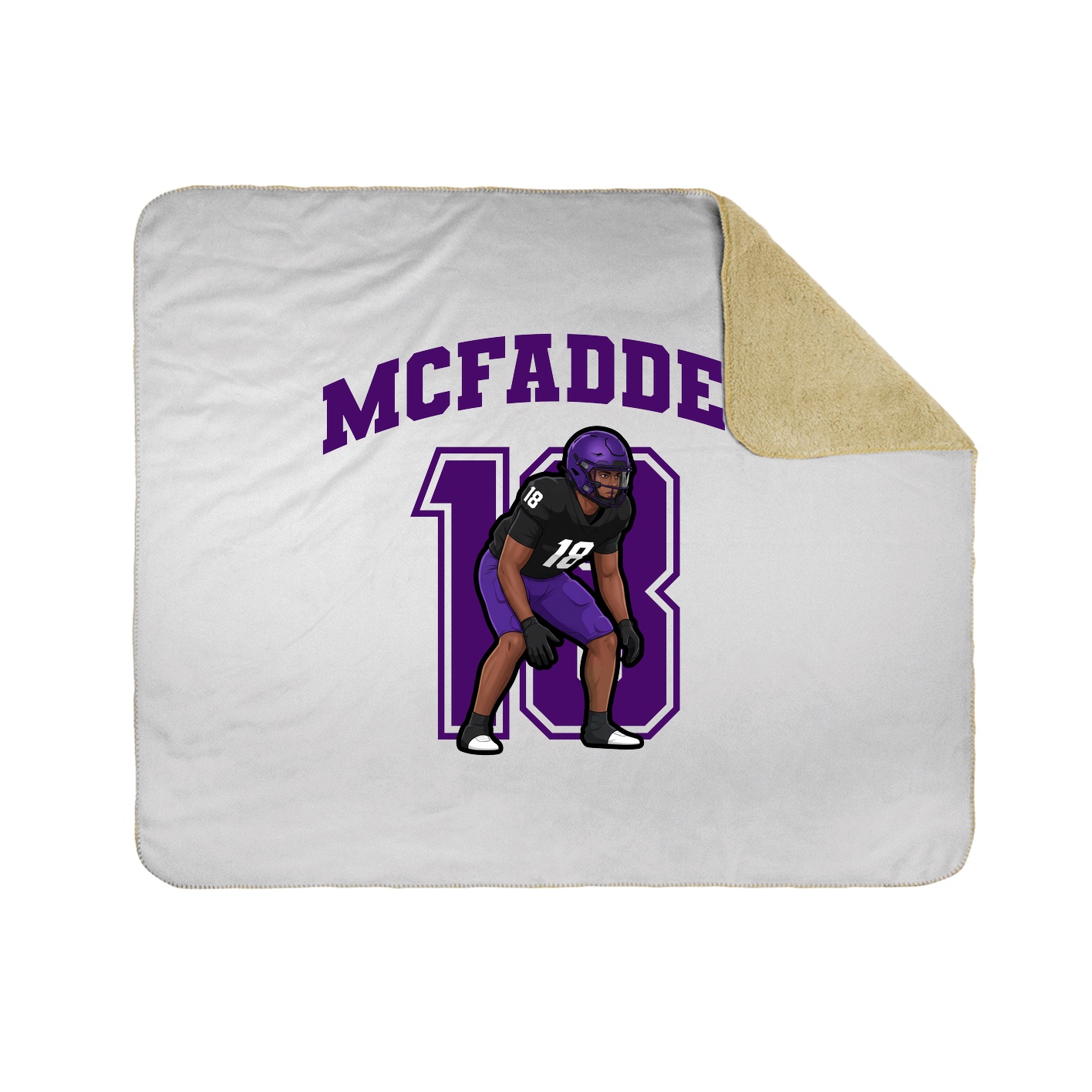 Throw Blanket — Number in White