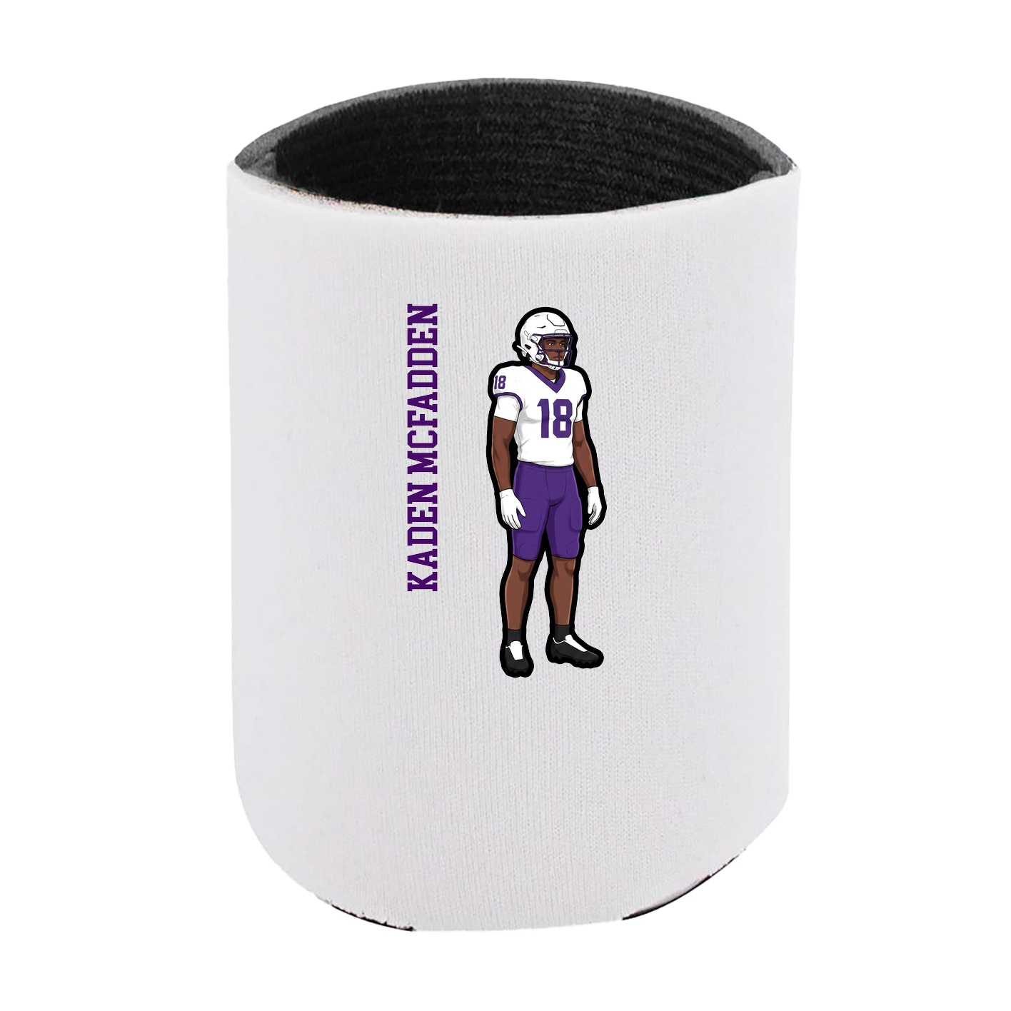 Can Holder — Name Vertical in White