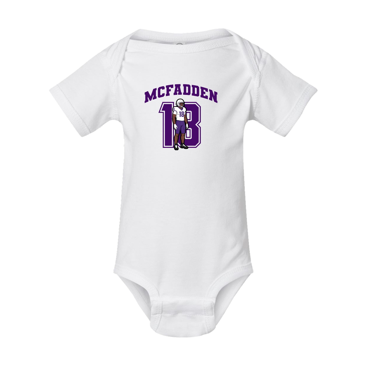 Baby Onesie — Number in White