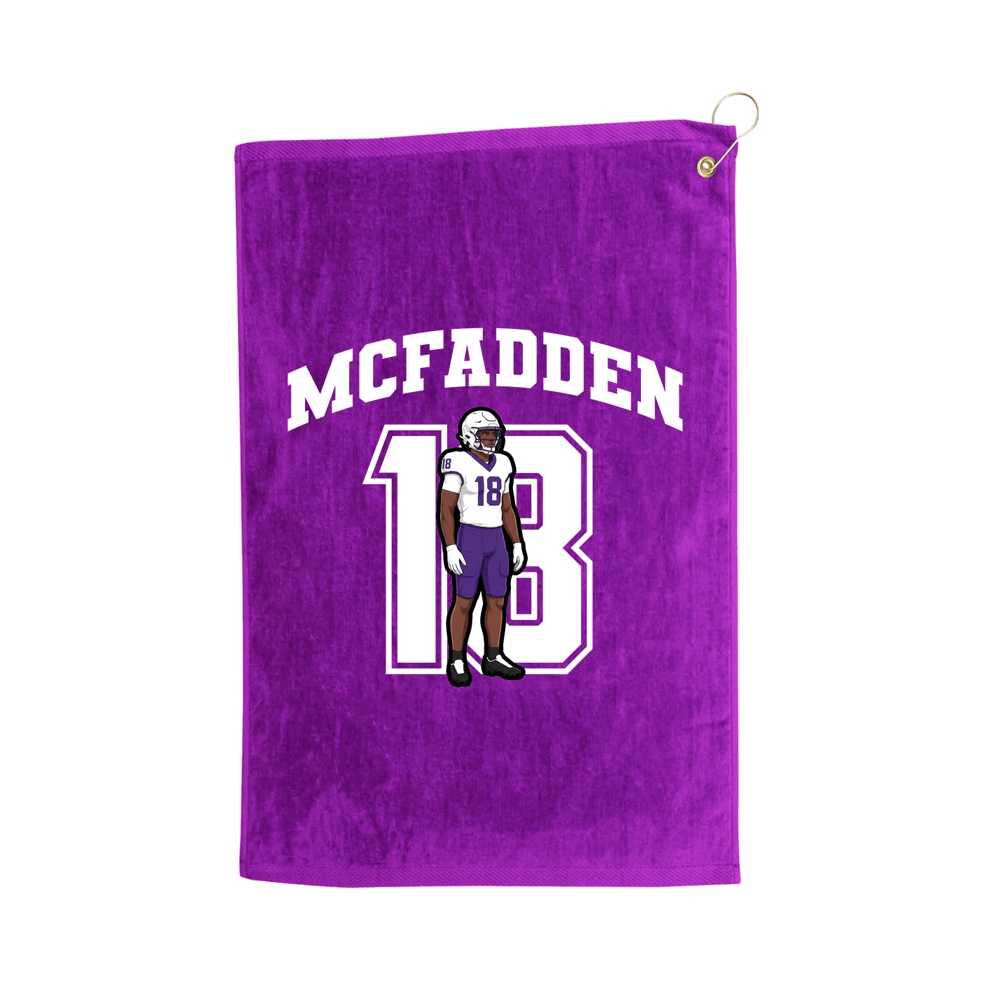 Golf Towel — Number in Purple