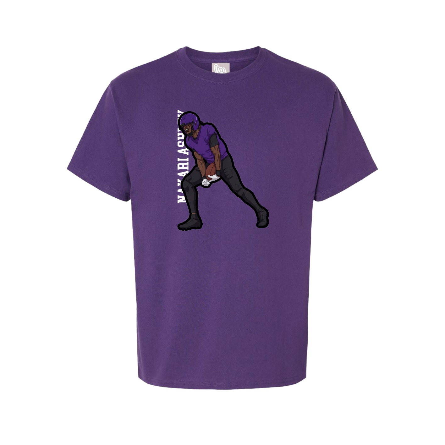 Youth Tee — Name Vertical in Purple