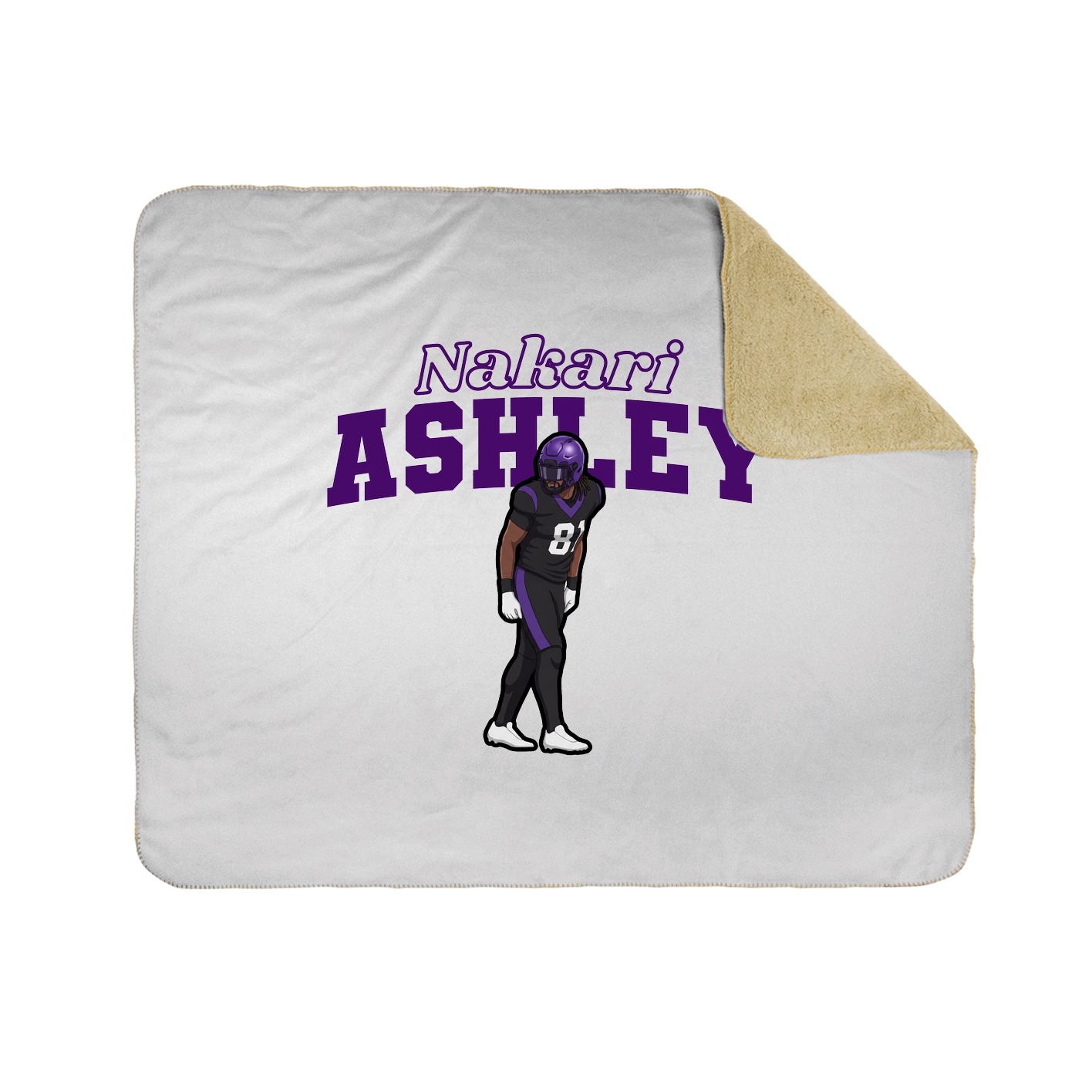 Throw Blanket — Name Arch in White