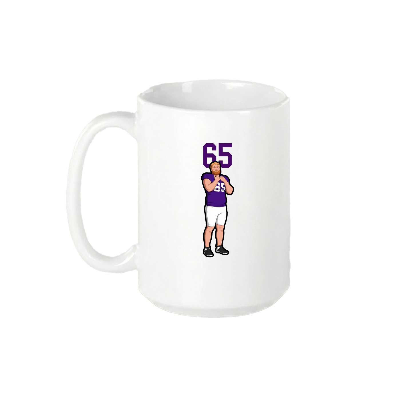 15oz Coffee Mug — Number Top in White