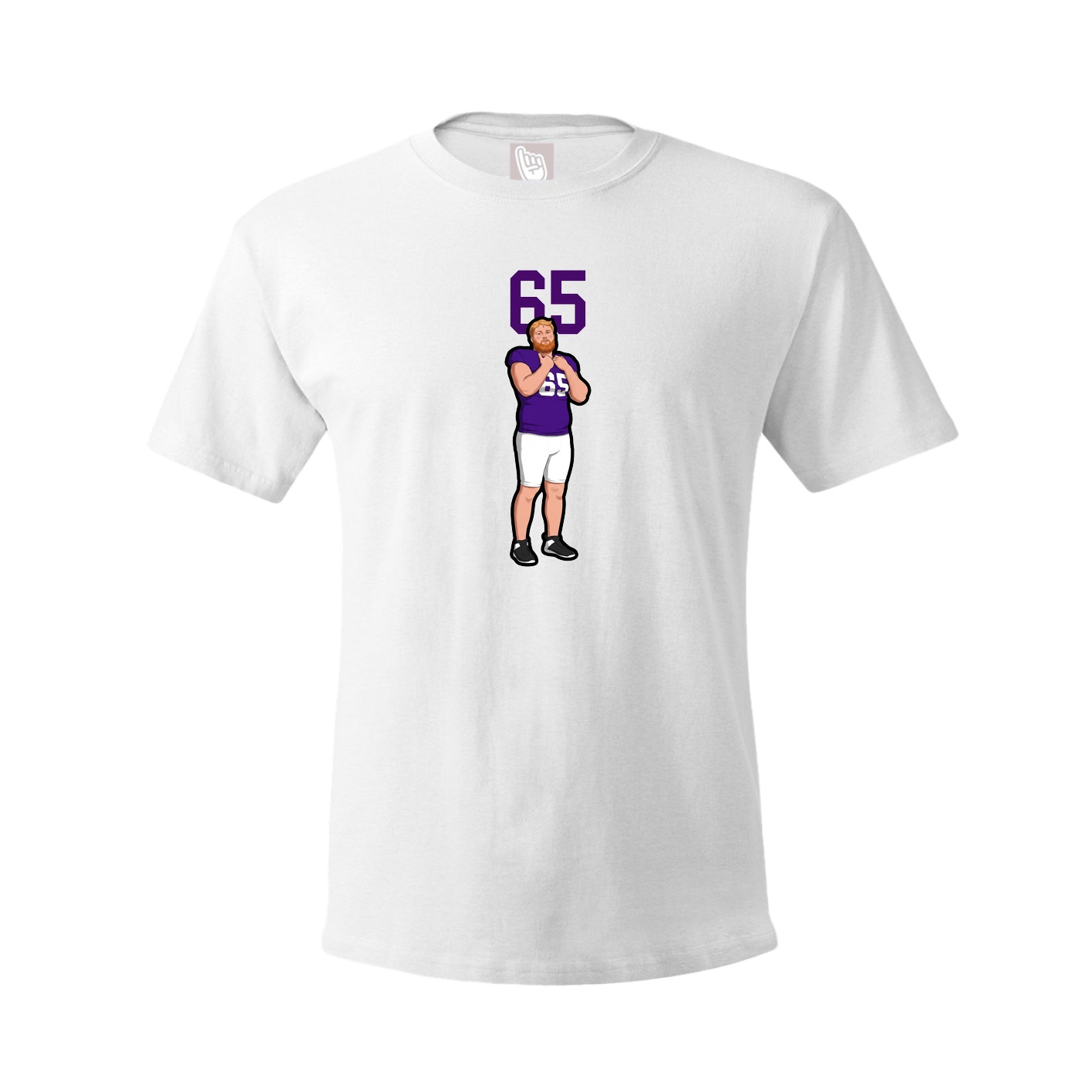 Youth Tee — Number Top in White