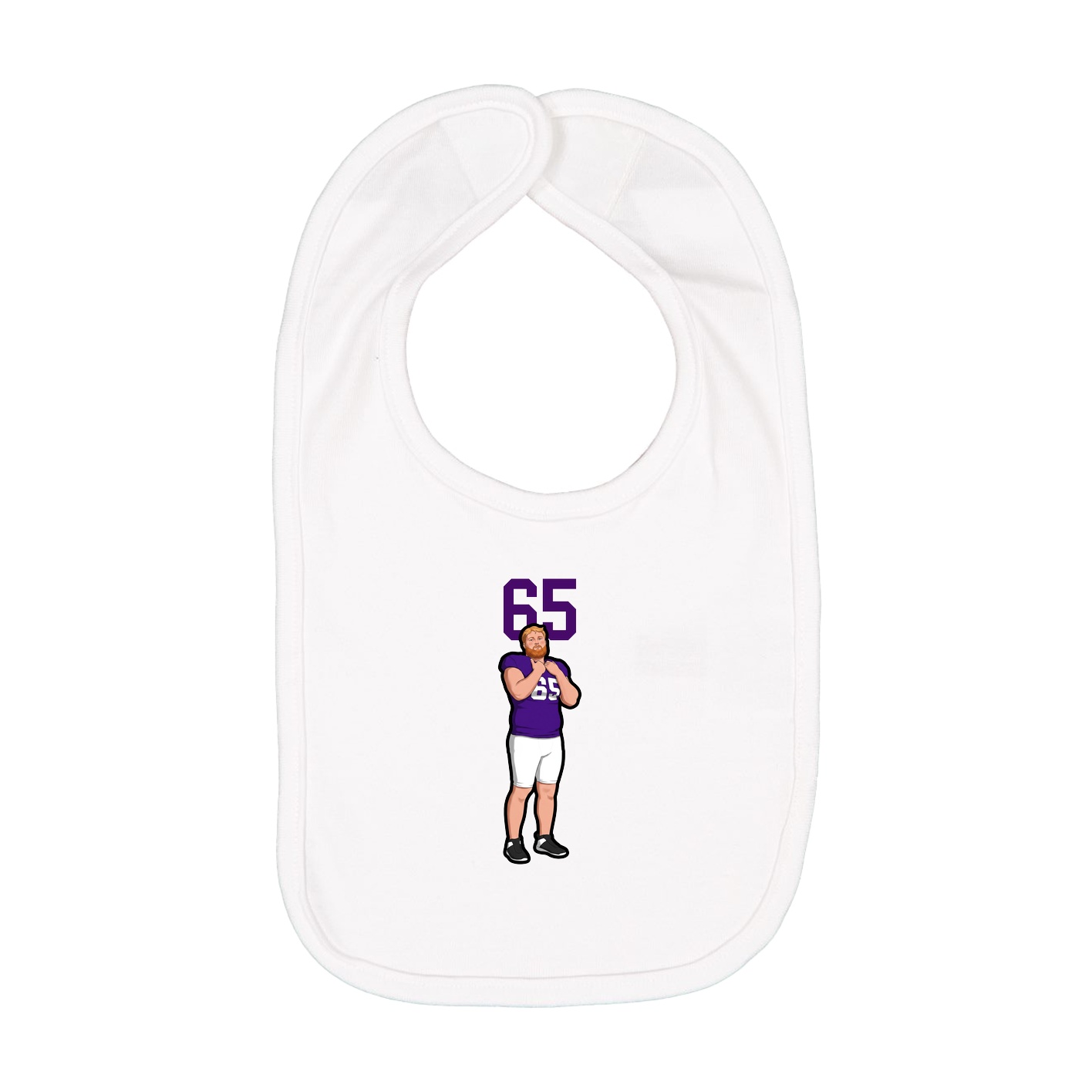Infant Bib — Number Top in White