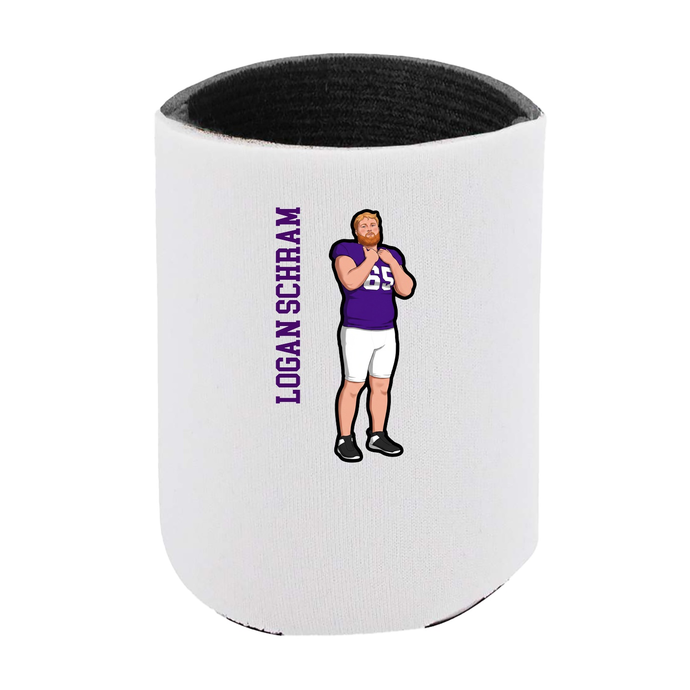 Can Holder — Name Vertical in White