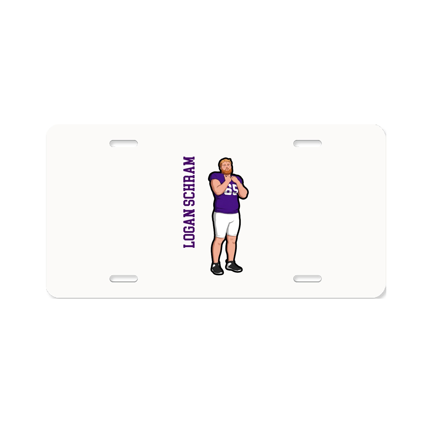 License Plate — Name Vertical in Classic
