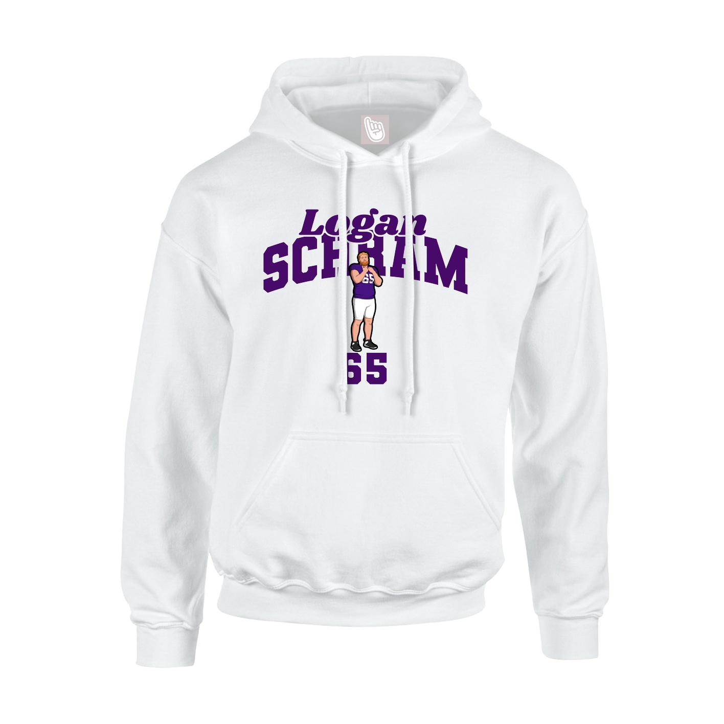 Hoodie — Signature Arch in White