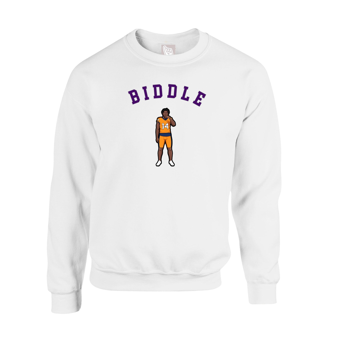 Fleece Crew — Shirsey Arch in White