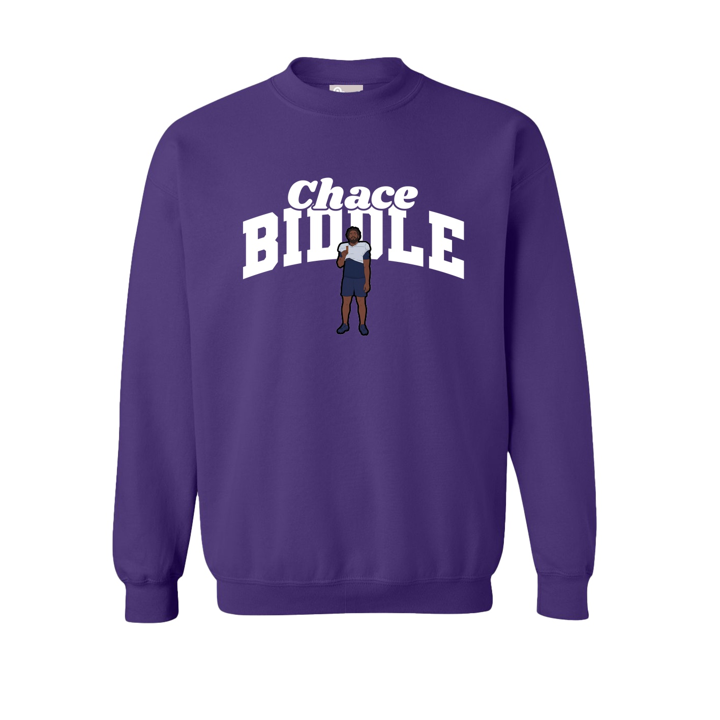 Fleece Crew — Signature Arch in Purple