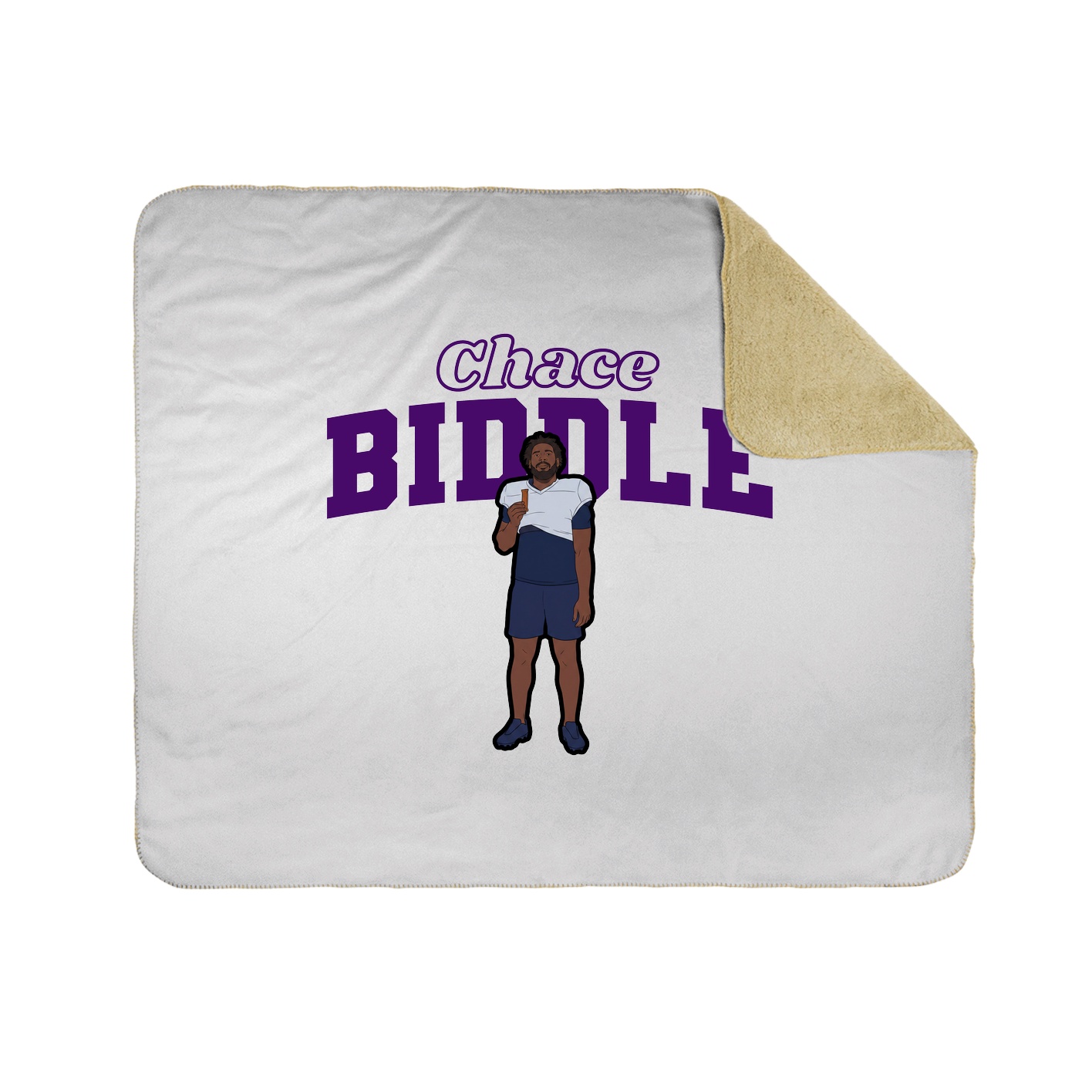 Throw Blanket — Name Arch in White