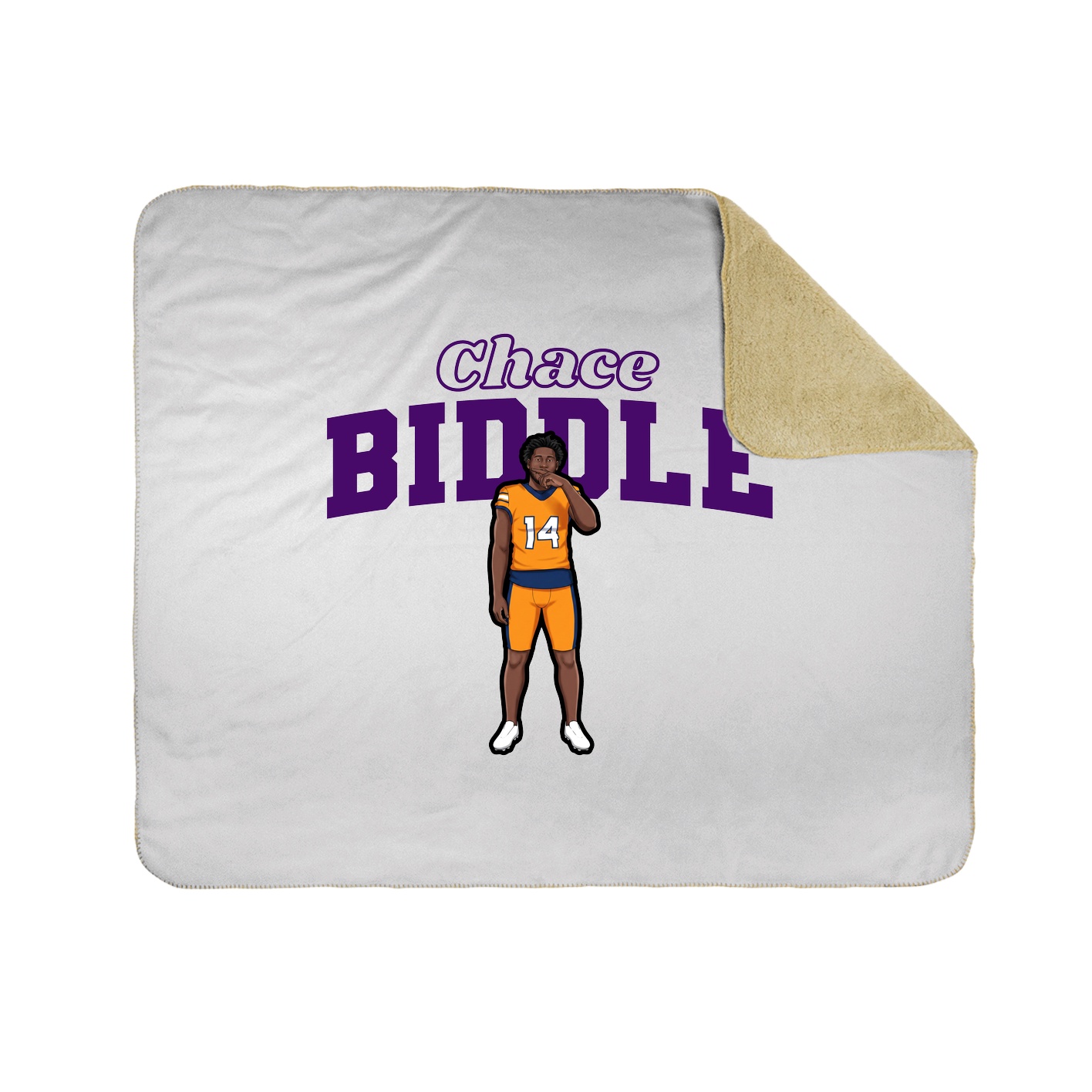Throw Blanket — Name Arch in White