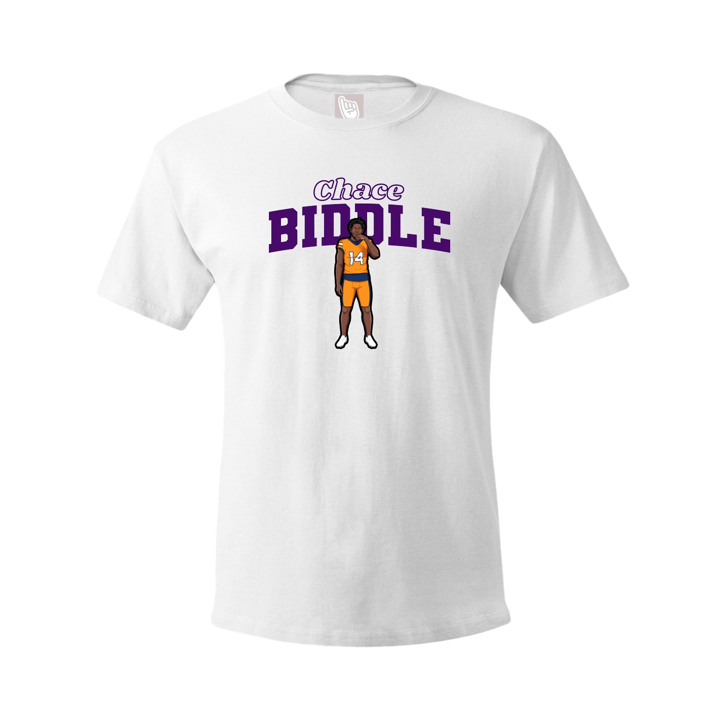 Youth Tee — Name Arch in White