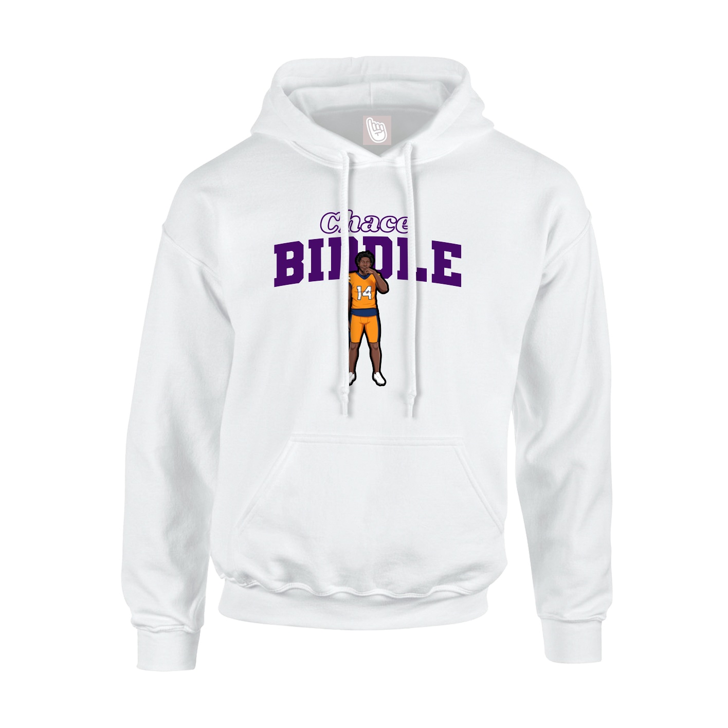 Hoodie — Name Arch in White